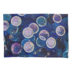 Funda De Cojín Orbes cósmicas azules