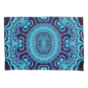 Funda De Cojín ~ Original Fractal ~ Blue Shades ~
