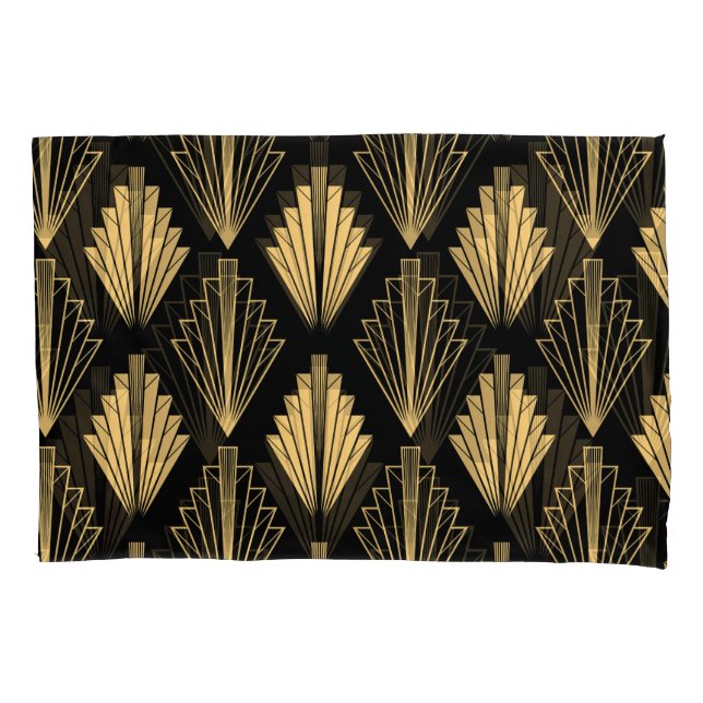 Funda De Cojín Oro negro Art Deco: sin inconvenientes (Anverso)