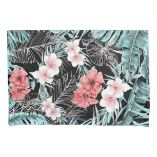 Funda De Cojín Oro Rosa Paraíso Tropical Botánico Chic Isleño