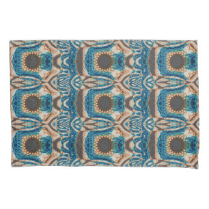 Funda De Cojín Oro turquesa Sol Southwestern Art