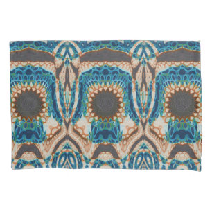 Funda De Cojín Oro turquesa Sol Southwestern Art