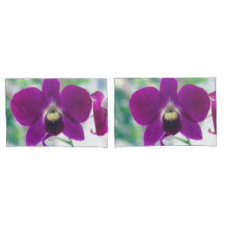 Funda De Cojín Orquídea Púrpura
