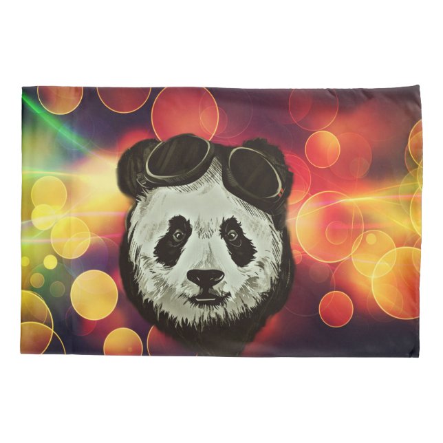 Funda De Cojín Oso de panda elegante (Reverso)