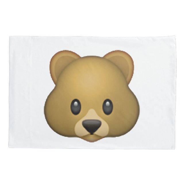 Funda De Cojín Oso - Emoji (Reverso)