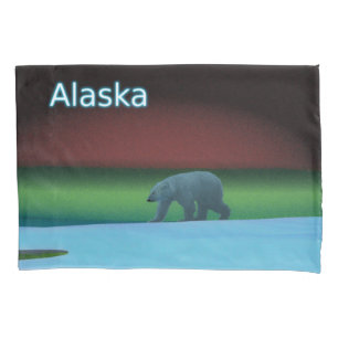 Funda De Cojín Oso Polar de Luces Polares