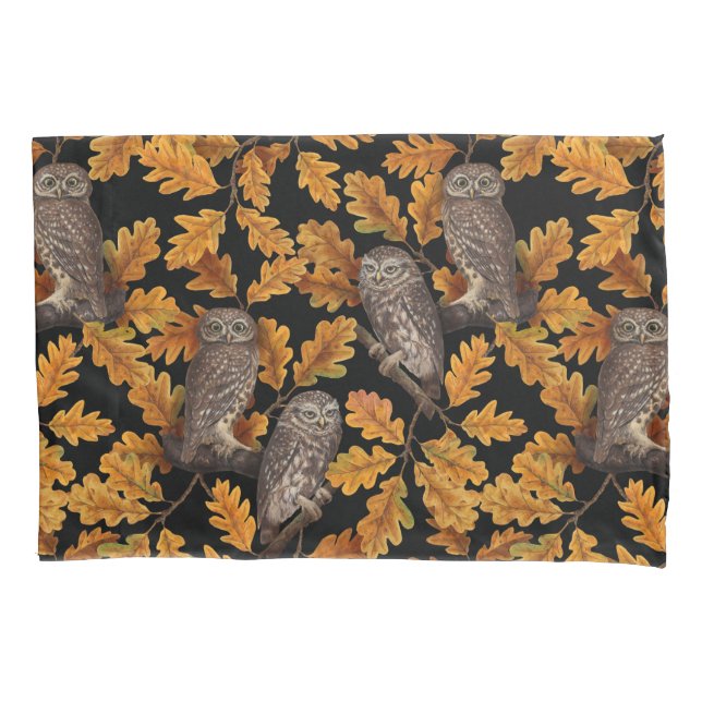 Funda De Cojín Ovejas de otoño en negro (Anverso-izquierdo)