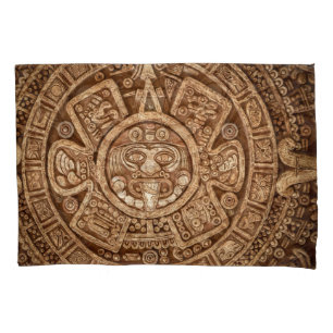 Funda De Cojín Pagan tribal maya: Textura ornamental