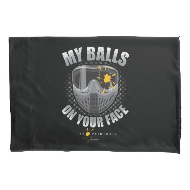 Funda De Cojín Paintball en su cara (Anverso)