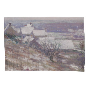 Funda De Cojín Paisaje invernal (Giverny, Normandía, Francia)