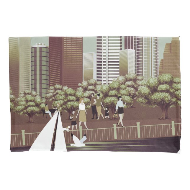 Funda De Cojín Paisaje urbano (Anverso)