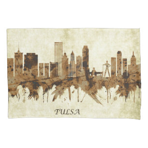 Funda De Cojín Paisaje urbano de Tulsa Oklahoma