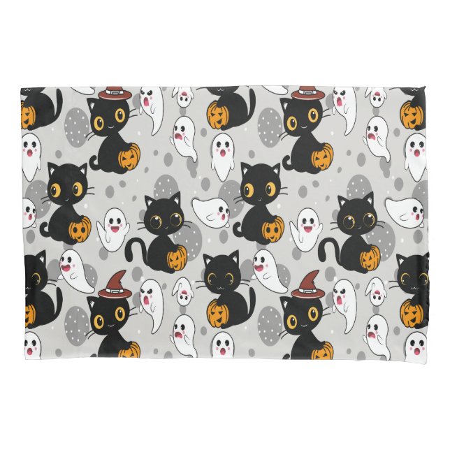 Funda De Cojín Paisajes De Calabaza Fantasma (Anverso)