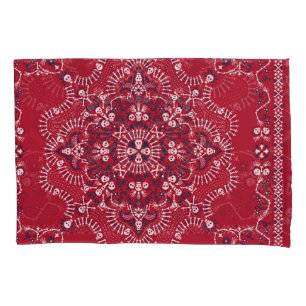 Funda De Cojín Paisley, calaveras, bandana, diseño cuadrado.