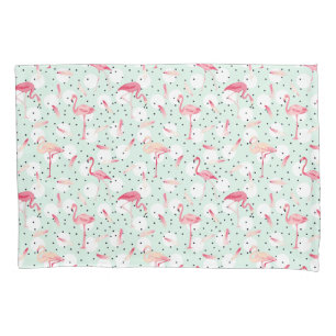 Funda De Cojín Pájaro del flamenco con las plumas
