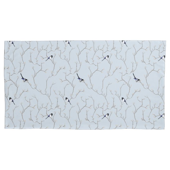Funda De Cojín Pájaros de Invierno (Anverso)
