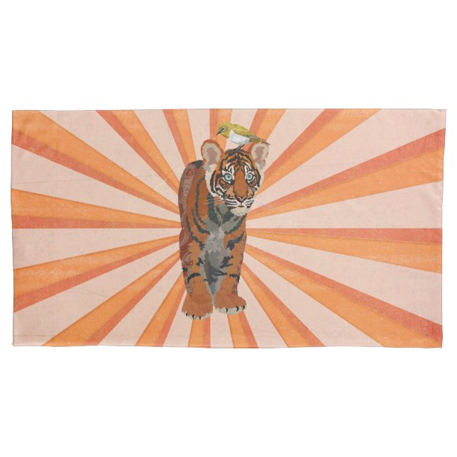 FUNDA DE COJÍN PÁJAROS TIGER Y GOLDEN (Anverso-izquierdo)