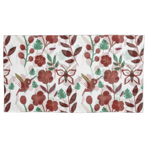 Funda De Cojín Pájaros y mariposas sin soldadura florales