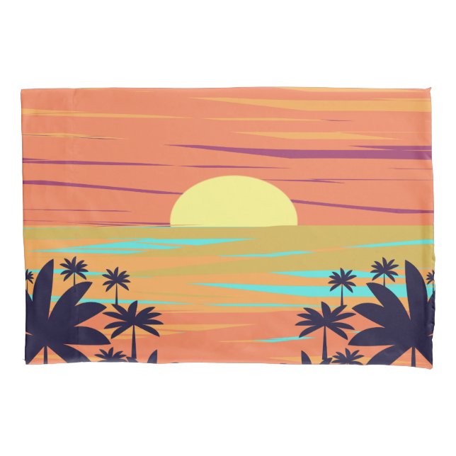 FUNDA DE COJÍN PALM SUNSET (Anverso)