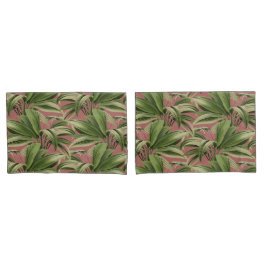 Funda De Cojín Palm tropical rosa