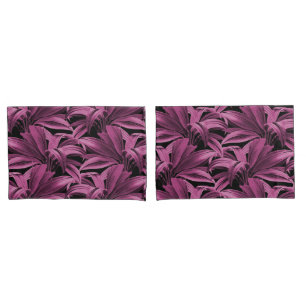 Funda De Cojín Palm Tropical Rosa Profunda