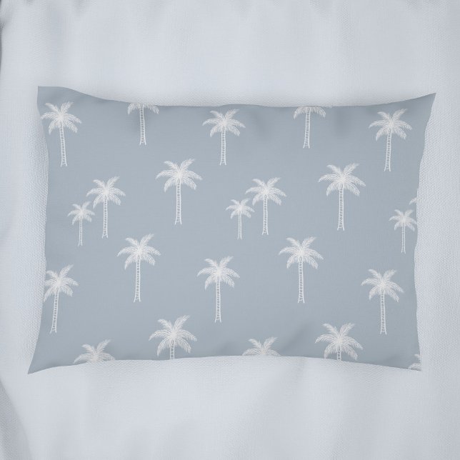 Funda De Cojín Palmeras Boho Casa de Campo Costera Azul Polvorien (Subido por el creador)
