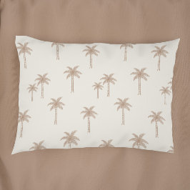 Funda De Cojín Palmeras Boho Casa de Campo Costera Beige y Marrón