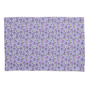 Funda De Cojín Pansias rosa morado y amarillo bonito