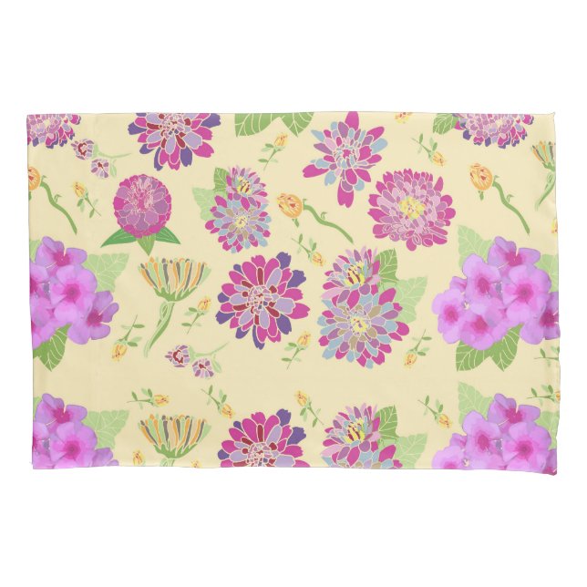 Funda De Cojín Pansies Floral Monopolilla estándar (Anverso)