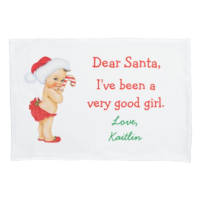 Funda De Cojín Pantalones del volante de la niña del navidad del (Anverso)