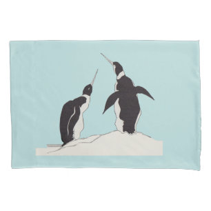 Funda De Cojín par de pingüinos