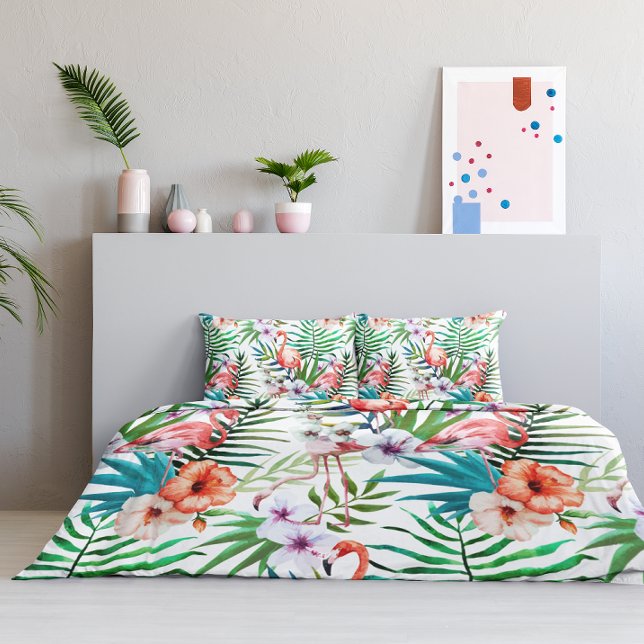 Funda De Cojín Paraíso tropical Flores Flamingo (Subido por el creador)