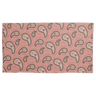 Funda De Cojín Paramecia Paisley Biology Science Mauve