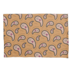 Funda De Cojín Paramecia Paisley Ciencias Biológicas Latte Brown