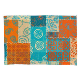 Funda De Cojín Parche indio, fondo vintage sin fisuras.