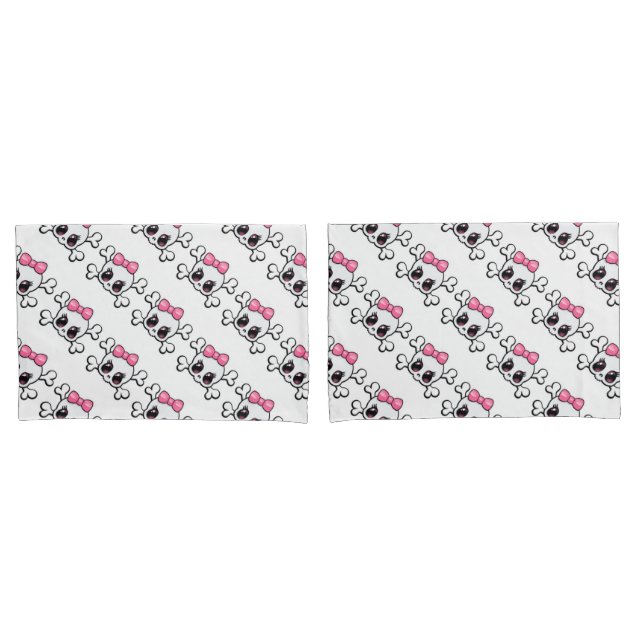 Funda De Cojín Pareja de almohadillas/calaveras de tamaño estánda (Anverso - Set)