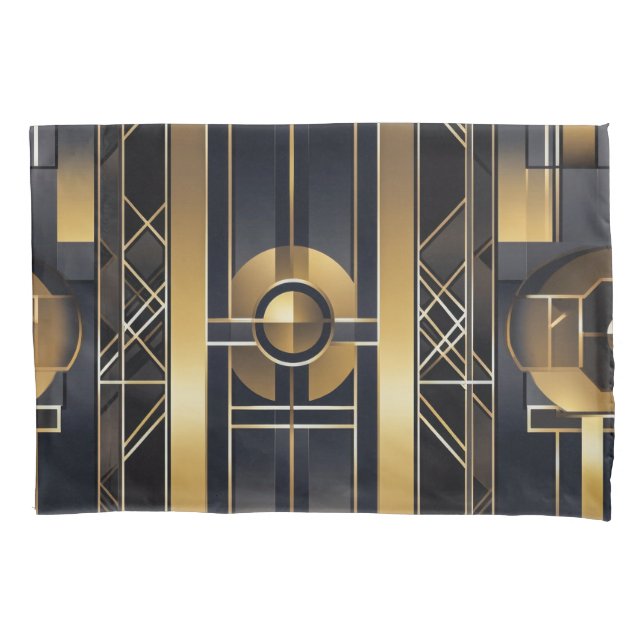 Funda De Cojín Pareja estándar Art Deco (Anverso-izquierdo)