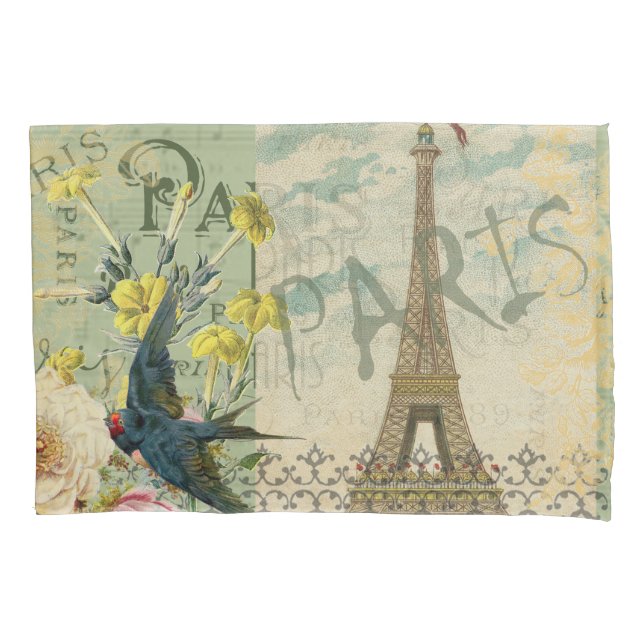 Funda De Cojín París Francia Viaje Viaje Viejo Pintura de Arte An (Anverso)