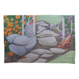 Funda De Cojín Parque del pollo feliz