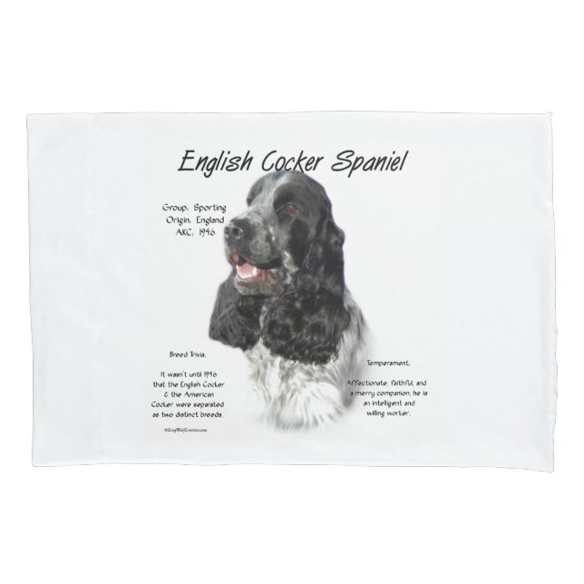 Funda De Cojín Parti English Cocker Spaniel History (Anverso-izquierdo)