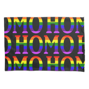 Funda De Cojín Partido gay colorido del modelo del homo del arco