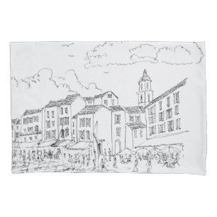 Funda De Cojín Paseo marítimo de Saint-Tropez Riviera francesa,