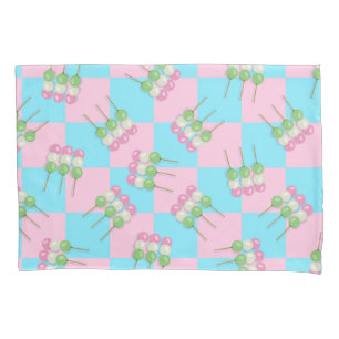 Funda De Cojín Pasillo rosa azul pastelero Dango Pillowcase