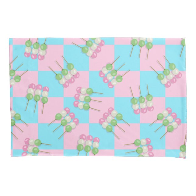 Funda De Cojín Pasillo rosa azul pastelero Dango Pillowcase (Anverso)