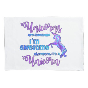 Funda De Cojín Pastel arcoiris soy unicornio