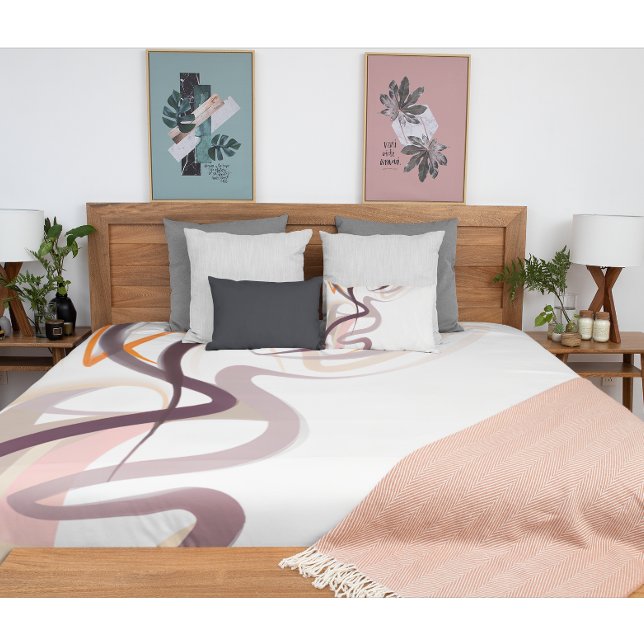 Funda De Cojín Pastel artístico Naranja marrón giratorio blanco (Subido por el creador)