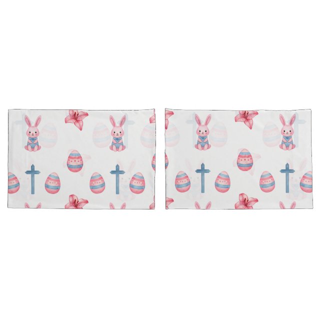 Funda De Cojín Pastel Easter Parade – Seamless Bunny (Reverso-Set)