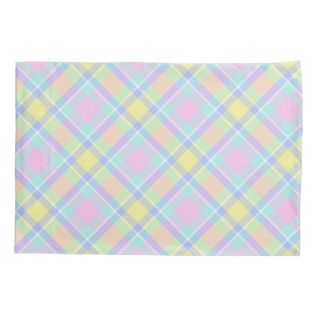 Funda De Cojín Pastel plaid (Reverso)