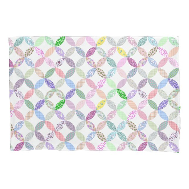 Funda De Cojín Pastel Tradicional de coser Quilt Retro (Anverso)