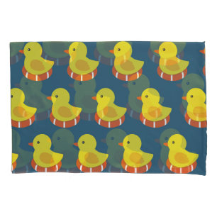Funda De Cojín Pato de goma amarillo, lindo, sin costuras.